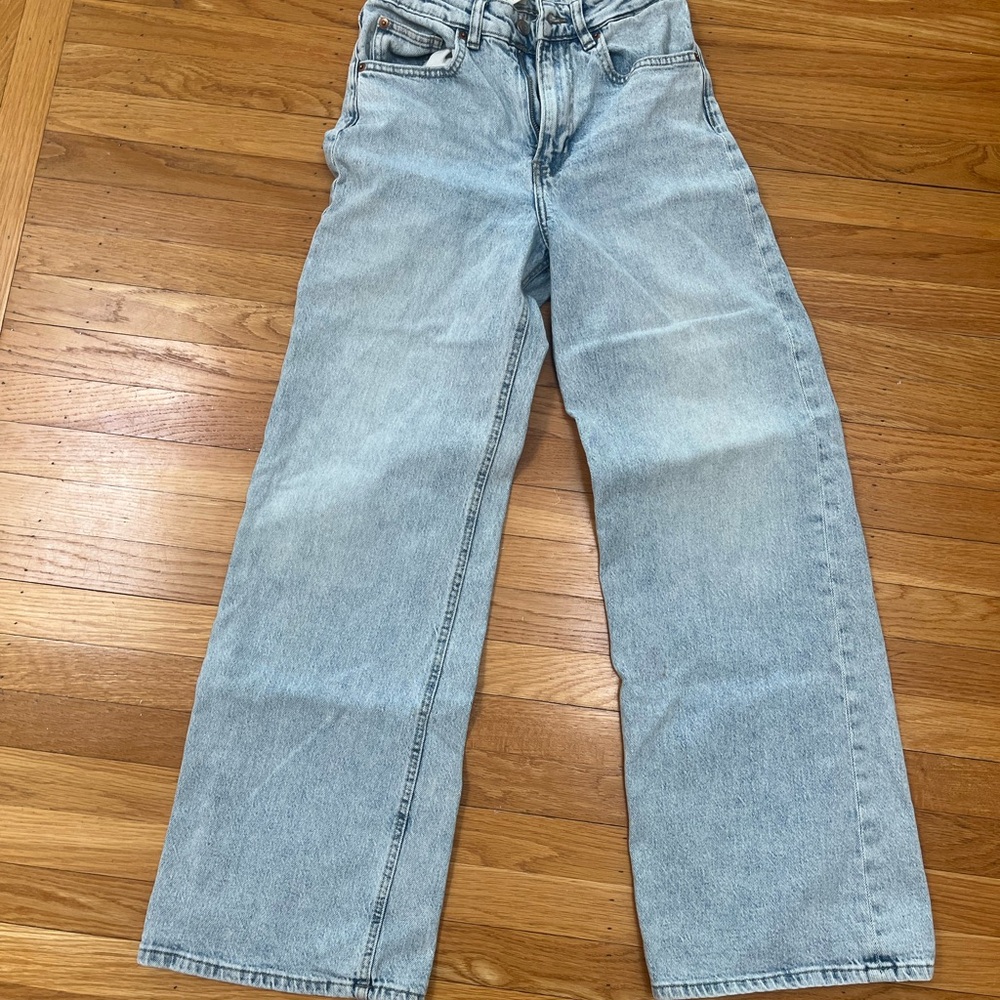 Light Blue Wide Leg Jeans